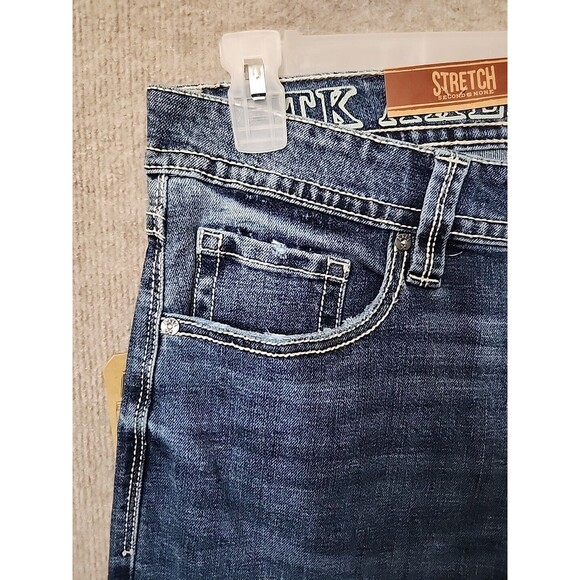 TK Axel Slim Bootcut Jeans Mens 32x30 Blue Medium Wash Stretch NEW - Picture 2 of 9